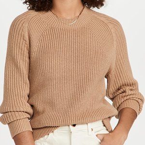 NWT $388 A Piece Apart Malu Rib Camel Crew Long Sleeve Sweater